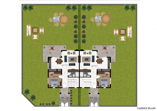 Отличный проект вилл на завершающем этапе строительства, в районе Каргыджак, Алания - Ракурс 3