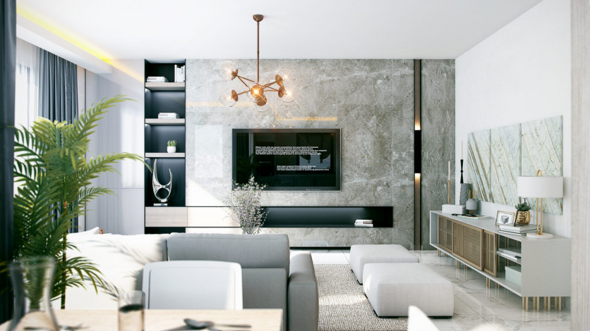 Отличный проект вилл на завершающем этапе строительства, в районе Каргыджак, Алания - Ракурс 12