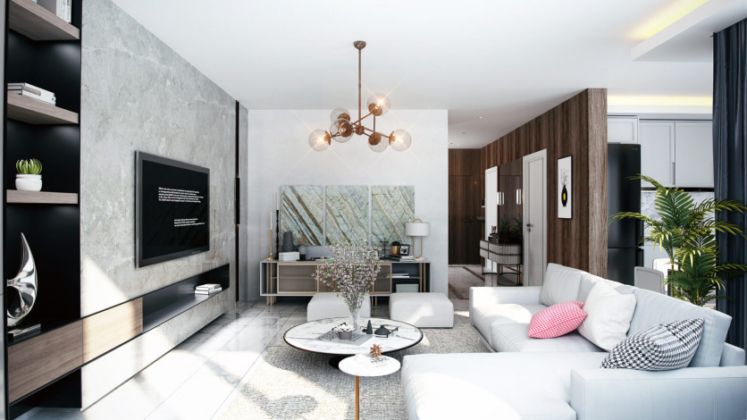 Отличный проект вилл на завершающем этапе строительства, в районе Каргыджак, Алания - Ракурс 13