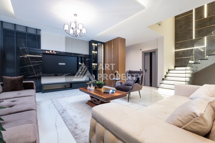 Шикарные виллы 4+1 в 600 метрах от моря. Каргыджак, Алания - Ракурс 6