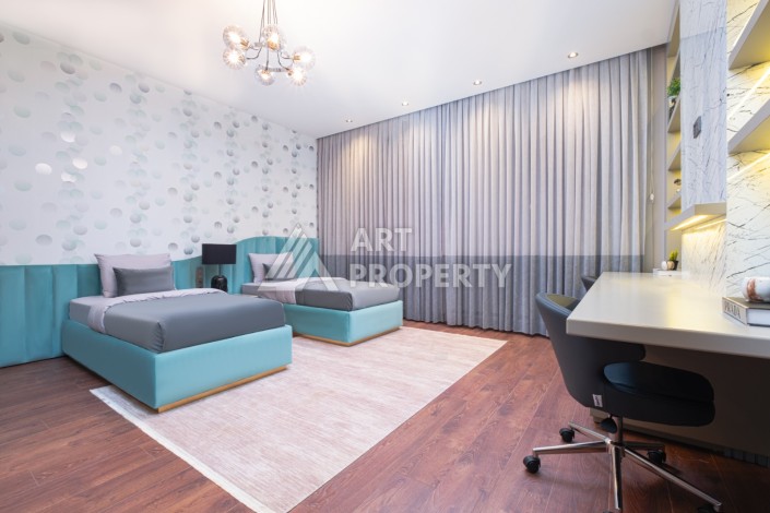 Шикарные виллы 4+1 в 600 метрах от моря. Каргыджак, Алания - Ракурс 17