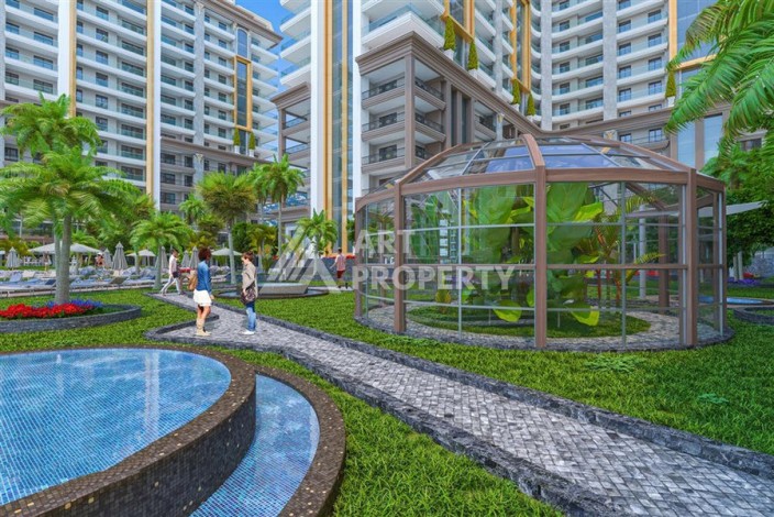 Квартира 1+1 в премиальной резиденции, 68 кв.м. Махмутлар, Алания - Ракурс 7