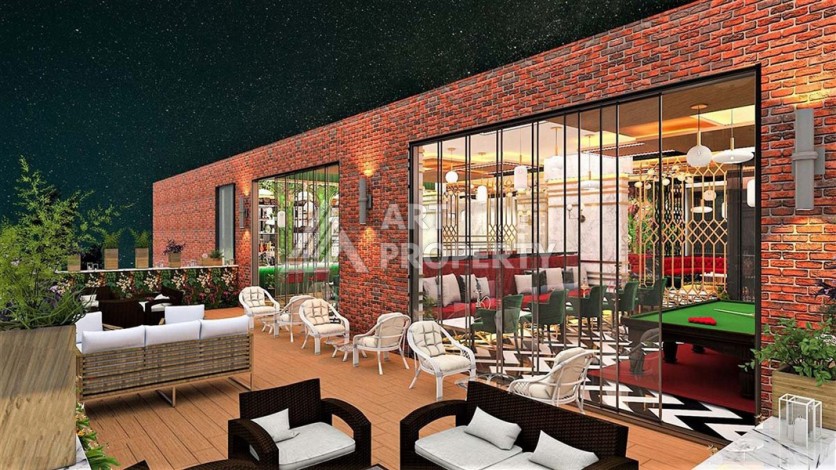 Квартира 1+1 в премиальной резиденции, 68 кв.м. Махмутлар, Алания - Ракурс 10