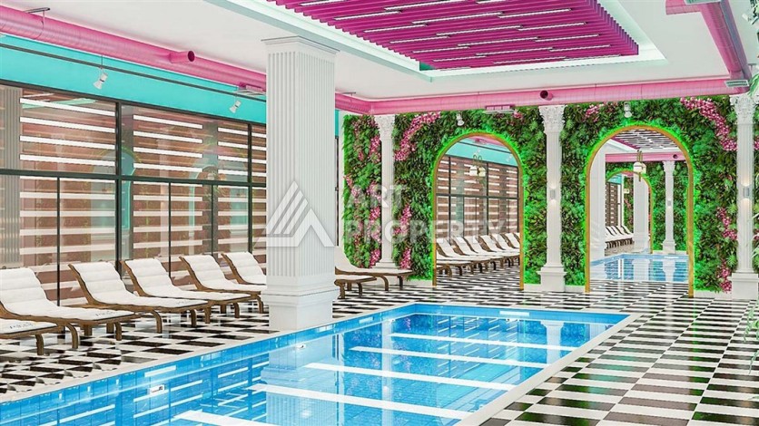 Квартира 1+1 в премиальной резиденции, 68 кв.м. Махмутлар, Алания - Ракурс 12