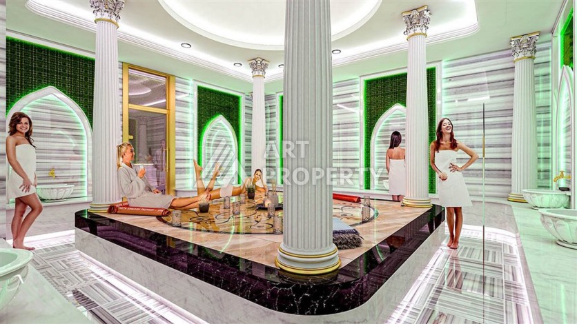 Квартира 1+1 в премиальной резиденции, 68 кв.м. Махмутлар, Алания - Ракурс 16