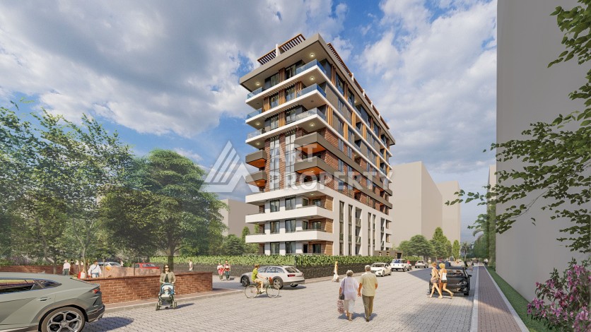 Квартира 1+1 в современной резиденции, 52 кв.м. Махмутлар, Алания - Ракурс 3