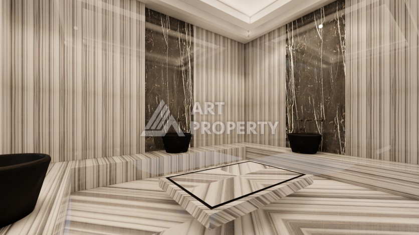 Квартира 1+1 в современной резиденции, 52 кв.м. Махмутлар, Алания - Ракурс 7