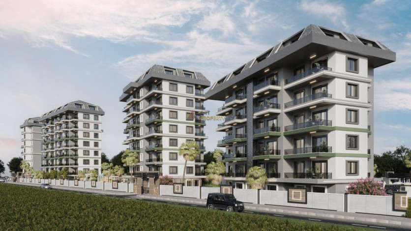 Новый комплекс на этапе строительства в Авсалларе. Элитное предложение по привлекательной цене! 60-165 м2 - Ракурс 9