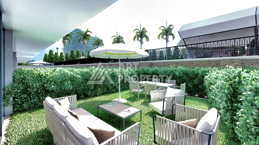 Квартиры 1+1, 2+1 и виллы 4+1 в Алтынташ, Анталия. Комфорт и высокое качество жизни площадью от 42 до 234 кв.м. - Ракурс 6