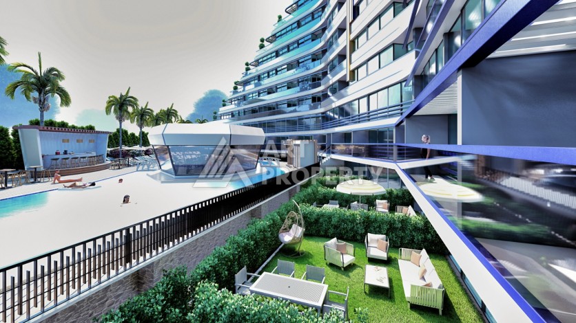 Квартиры 1+1, 2+1 и виллы 4+1 в Алтынташ, Анталия. Комфорт и высокое качество жизни площадью от 42 до 234 кв.м. - Ракурс 7