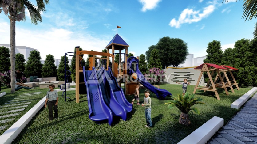 Квартиры 1+1, 2+1 и виллы 4+1 в Алтынташ, Анталия. Комфорт и высокое качество жизни площадью от 42 до 234 кв.м. - Ракурс 15