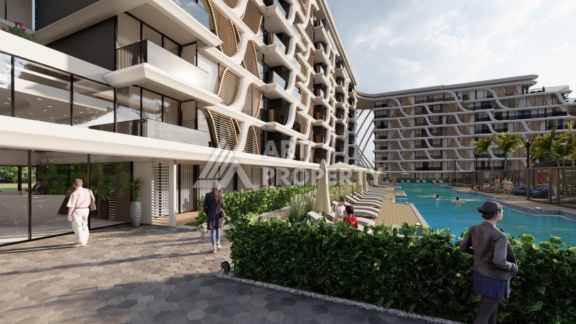 Резиденция премиум-класса с квартирами от 52 до 233 кв.м. в районе Алтынташ, Анталия - Ракурс 7