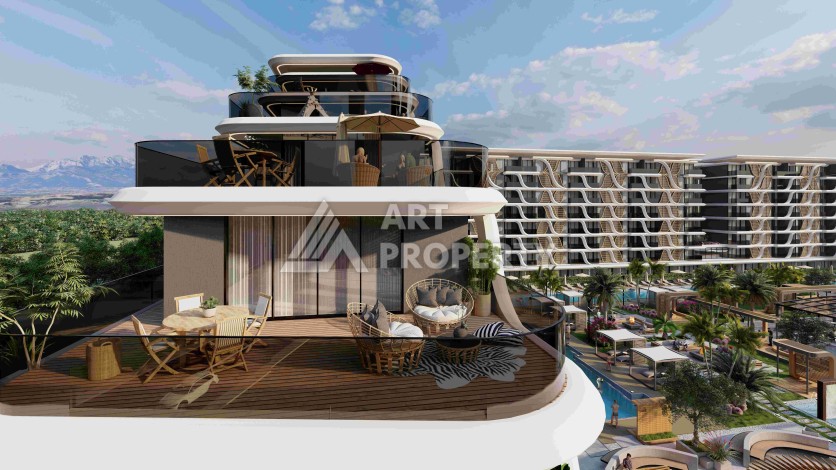 Резиденция премиум-класса с квартирами от 52 до 233 кв.м. в районе Алтынташ, Анталия - Ракурс 16