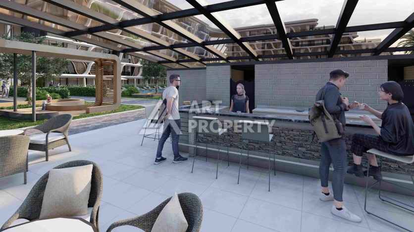 Резиденция премиум-класса с квартирами от 52 до 233 кв.м. в районе Алтынташ, Анталия - Ракурс 17