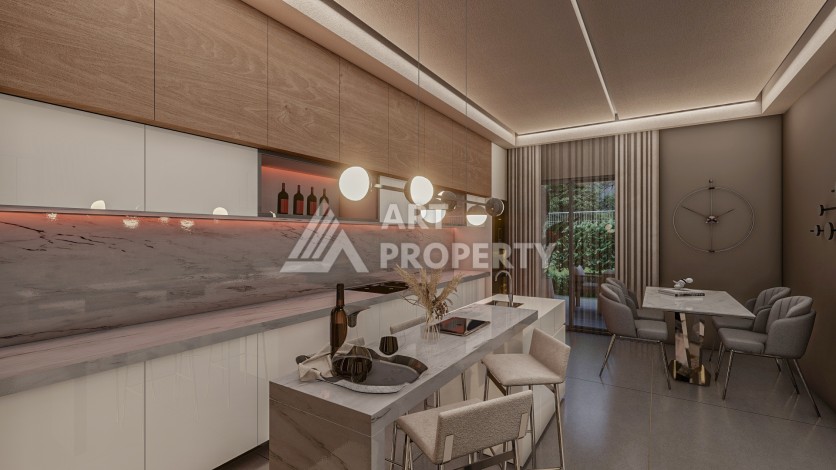 Резиденция премиум-класса с квартирами от 52 до 233 кв.м. в районе Алтынташ, Анталия - Ракурс 41