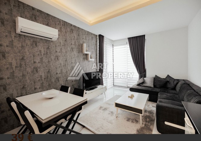 Меблированная квартира 1+1 в центре Алании, 55 кв.м. - Ракурс 3