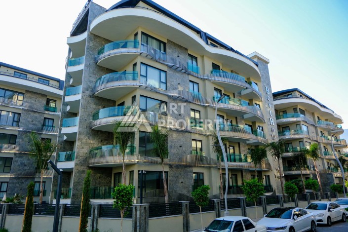 Двухкомнатная квартира в эксклюзивной резиденции, 60 кв.м. Центр, Алания. - Ракурс 2