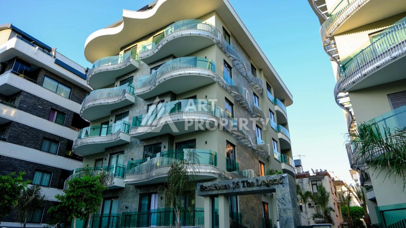 Двухкомнатная квартира в эксклюзивной резиденции, 60 кв.м. Центр, Алания. - Ракурс 3