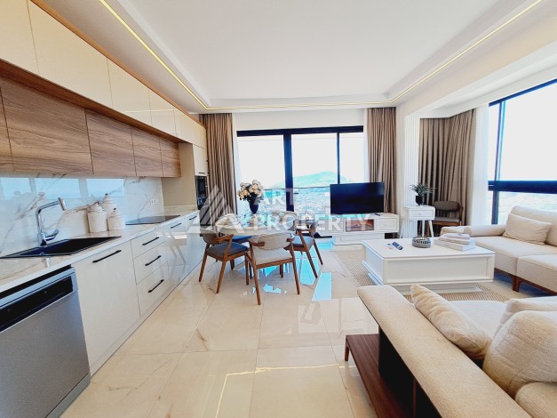 Квартиры 2+1 и 3+1 с видом на море и крепость, от 90 до 110 м². Кучукхасбахче, Алания - Ракурс 31