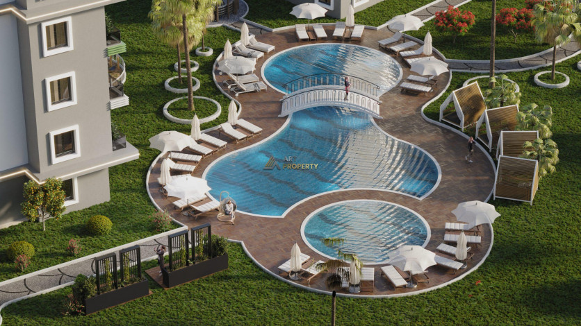 Новый комплекс на этапе строительства в Авсалларе. Элитное предложение по привлекательной цене! 60-165 м2 - Ракурс 14