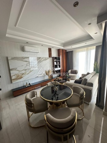 Видовая квартира 2+1 у моря в престижной резиденции, 90 кв.м. Махмутлар, Алания. - Ракурс 3