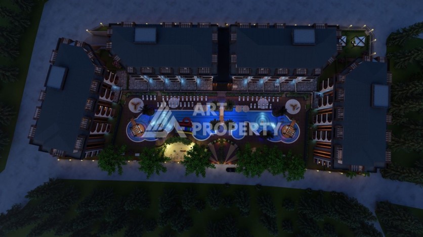 Современные квартиры от 63 до 208 м2 с собственным пляжем. Авсаллар, Алания - Ракурс 4