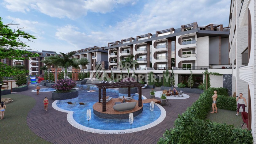 Современные квартиры от 63 до 208 м2 с собственным пляжем. Авсаллар, Алания - Ракурс 2