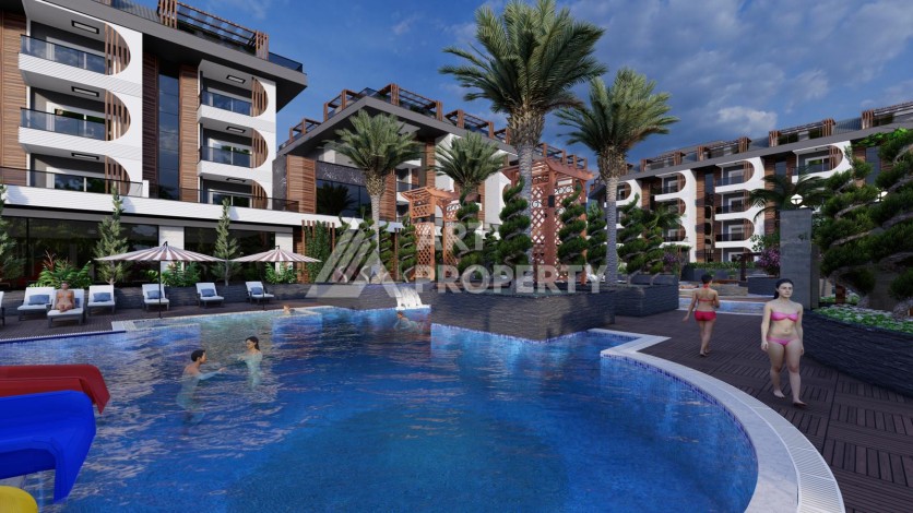 Современные квартиры от 63 до 208 м2 с собственным пляжем. Авсаллар, Алания - Ракурс 5