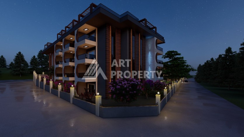 Современные квартиры от 63 до 208 м2 с собственным пляжем. Авсаллар, Алания - Ракурс 12