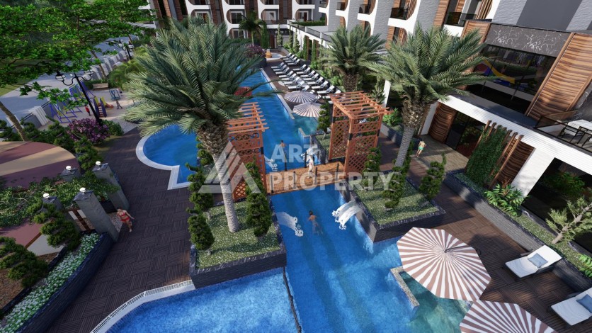 Современные квартиры от 63 до 208 м2 с собственным пляжем. Авсаллар, Алания - Ракурс 3