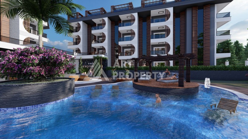 Современные квартиры от 63 до 208 м2 с собственным пляжем. Авсаллар, Алания - Ракурс 9