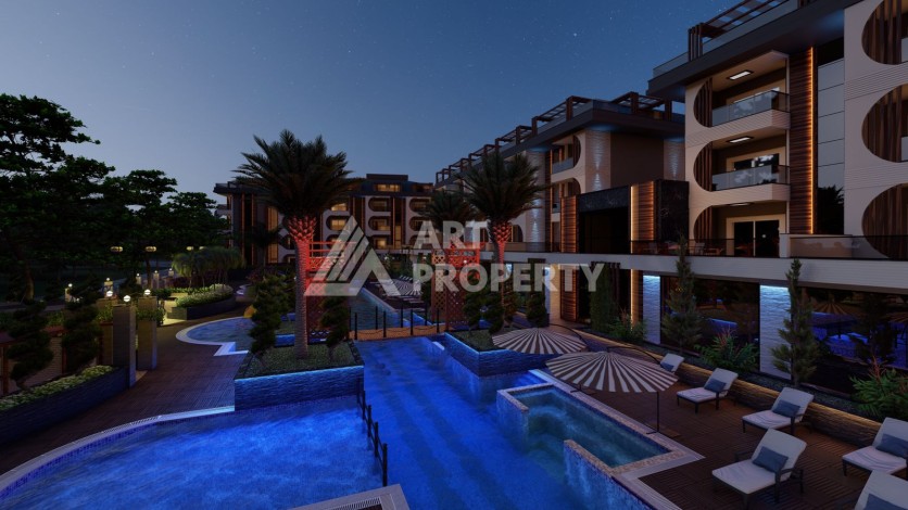 Современные квартиры от 63 до 208 м2 с собственным пляжем. Авсаллар, Алания - Ракурс 15