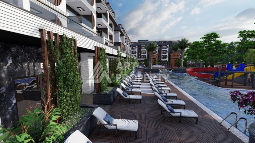 Современные квартиры от 63 до 208 м2 с собственным пляжем. Авсаллар, Алания - Ракурс 18