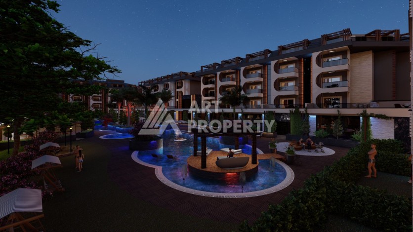 Современные квартиры от 63 до 208 м2 с собственным пляжем. Авсаллар, Алания - Ракурс 20