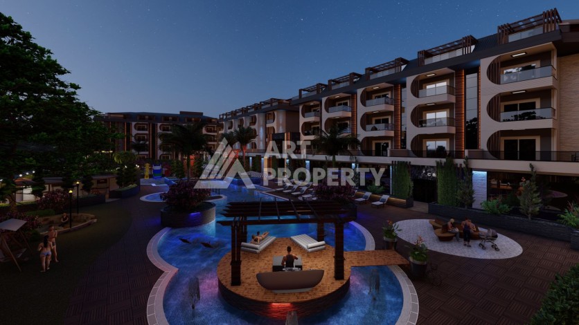 Современные квартиры от 63 до 208 м2 с собственным пляжем. Авсаллар, Алания - Ракурс 21