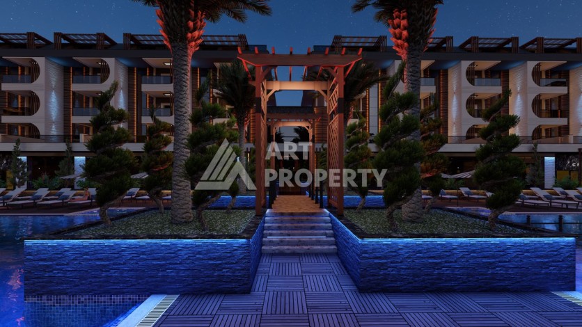 Современные квартиры от 63 до 208 м2 с собственным пляжем. Авсаллар, Алания - Ракурс 25