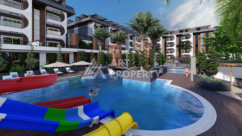 Современные квартиры от 63 до 208 м2 с собственным пляжем. Авсаллар, Алания - Ракурс 29