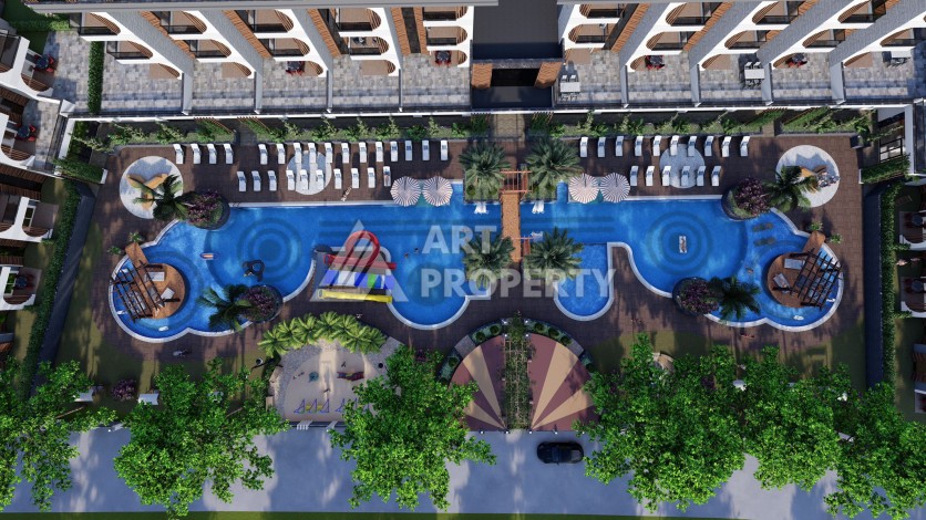 Современные квартиры от 63 до 208 м2 с собственным пляжем. Авсаллар, Алания - Ракурс 31