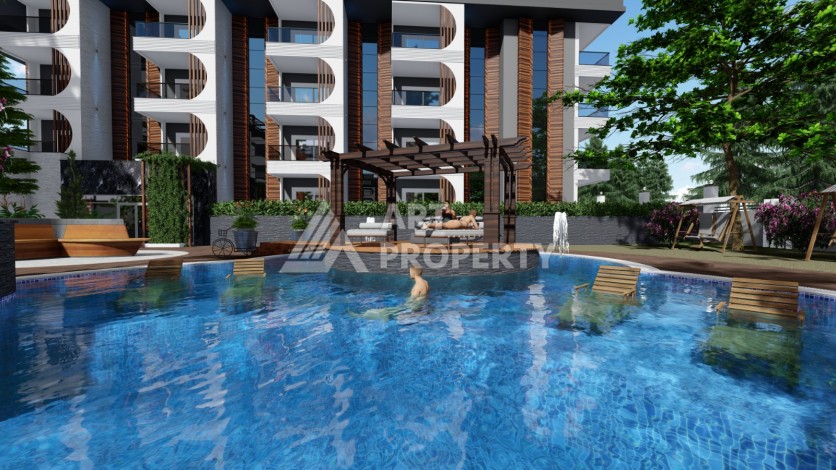 Современные квартиры от 63 до 208 м2 с собственным пляжем. Авсаллар, Алания - Ракурс 32