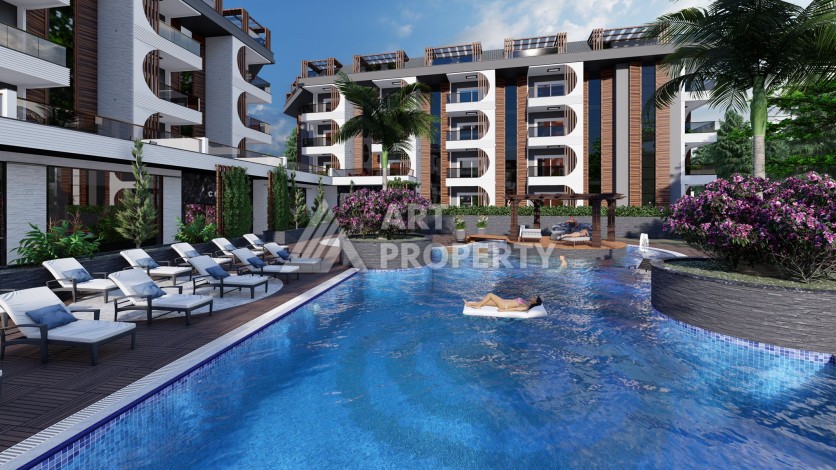 Современные квартиры от 63 до 208 м2 с собственным пляжем. Авсаллар, Алания - Ракурс 33