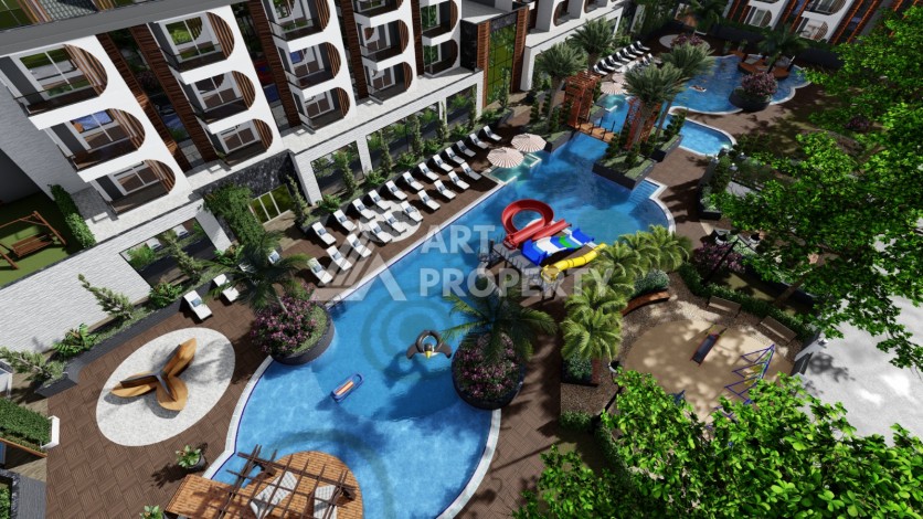 Современные квартиры от 63 до 208 м2 с собственным пляжем. Авсаллар, Алания - Ракурс 35