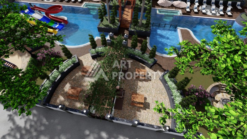 Современные квартиры от 63 до 208 м2 с собственным пляжем. Авсаллар, Алания - Ракурс 40