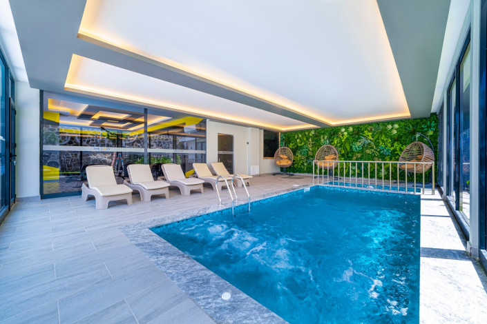 Квартира 1+1 в новом комплексе с инфраструктурой 5* отеля в тихом месте Махмутлара, 75 м2 - Ракурс 25