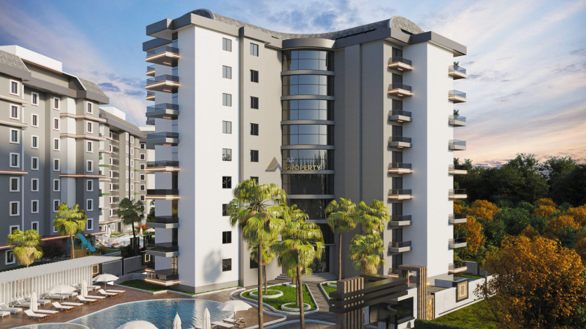 Новый комплекс на этапе строительства в Авсалларе. Элитное предложение по привлекательной цене! 60-165 м2 - Ракурс 18