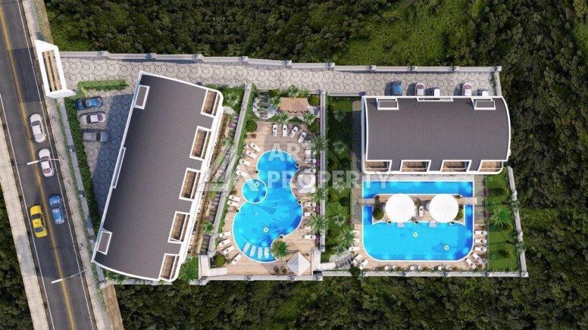 Двухуровневые апартаменты 2+1 с видом на море и горы в Каргыджаке, 112 кв.м. - Ракурс 17