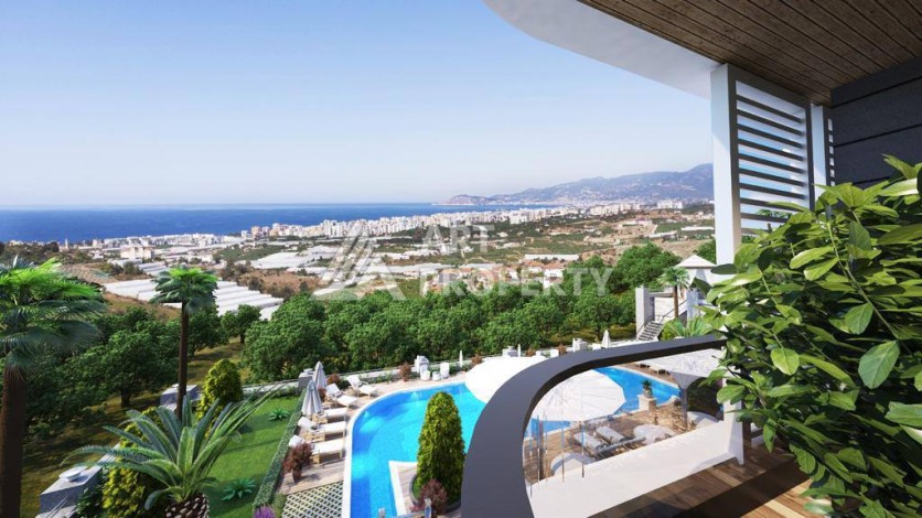 Двухуровневые апартаменты 2+1 с видом на море и горы в Каргыджаке, 112 кв.м. - Ракурс 18