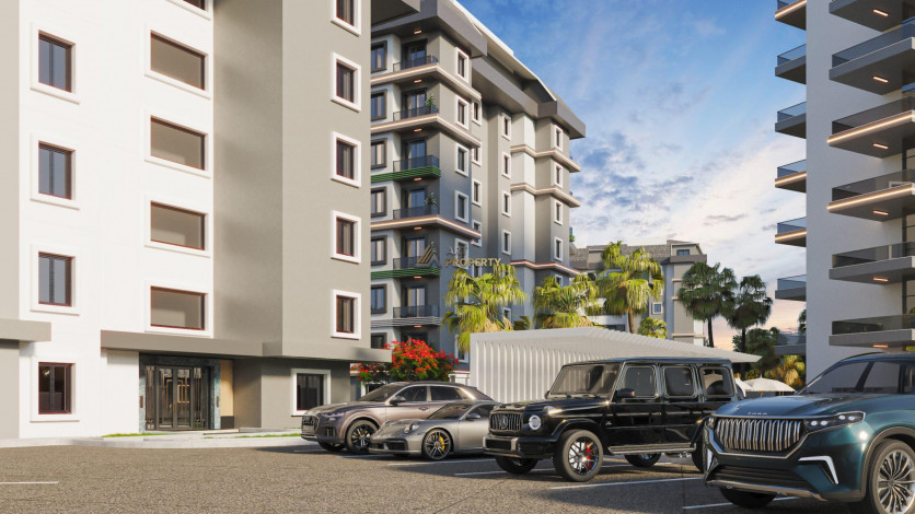 Новый комплекс на этапе строительства в Авсалларе. Элитное предложение по привлекательной цене! 60-165 м2 - Ракурс 19