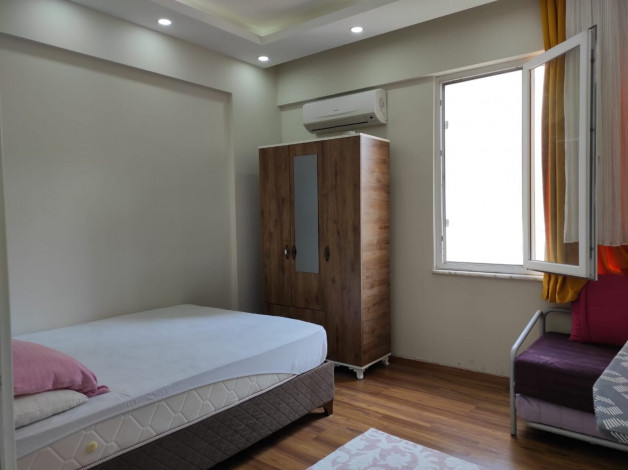 Меблированная трехкомнатная квратира в 350 метрах от пляжа Клеопатра города Аланья, 100 м2 - Ракурс 11