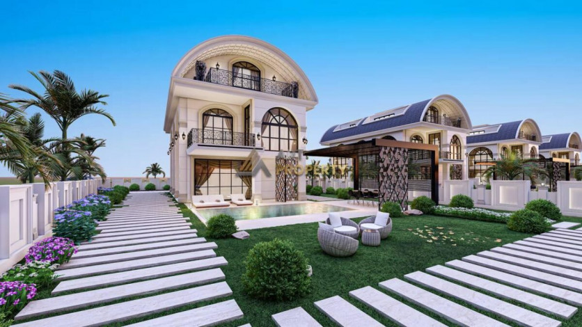 Шикарный проект вилл с гарантированным получением гражданства, Каргыджак, Алания, 315 м2 - Ракурс 3