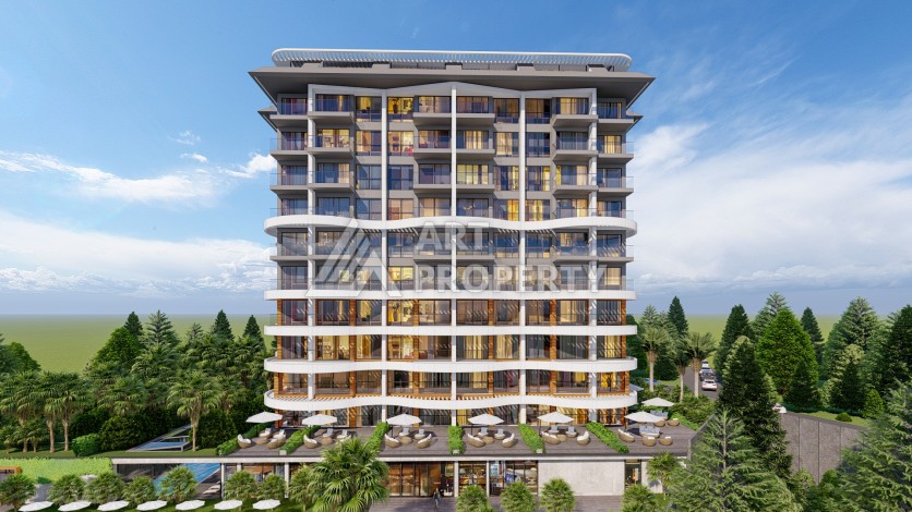 Квартиры 2+1 с видом на море и природу, 77 – 99 м2. Демирташ, Алания - Ракурс 3